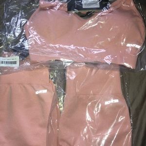 Oh Polly bo and tee SET PINK MEDIUM